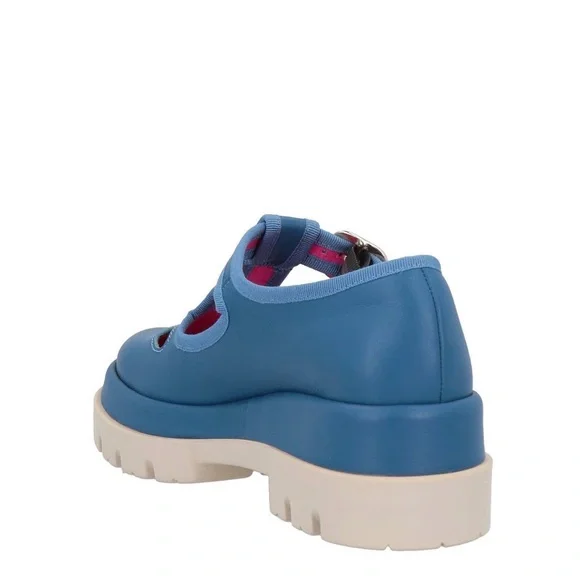 Le babe Mary Jane’s in blue leather NIB - Picture 4 of 4